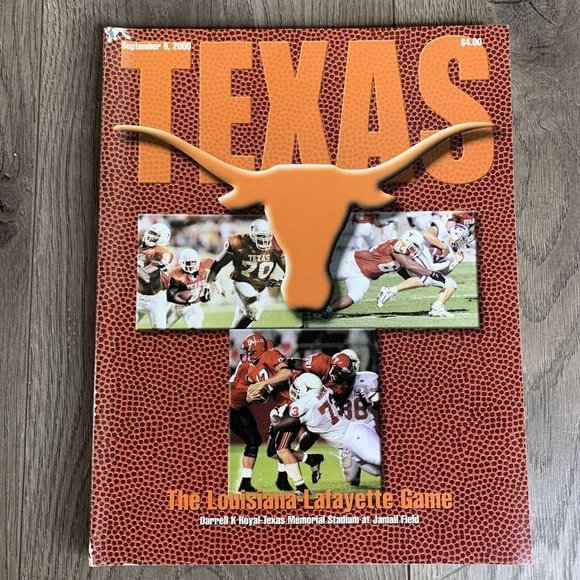 2000 Texas Longhorns v Louisiana-Lafayette Football Program September 9th - Picture 1 of 8